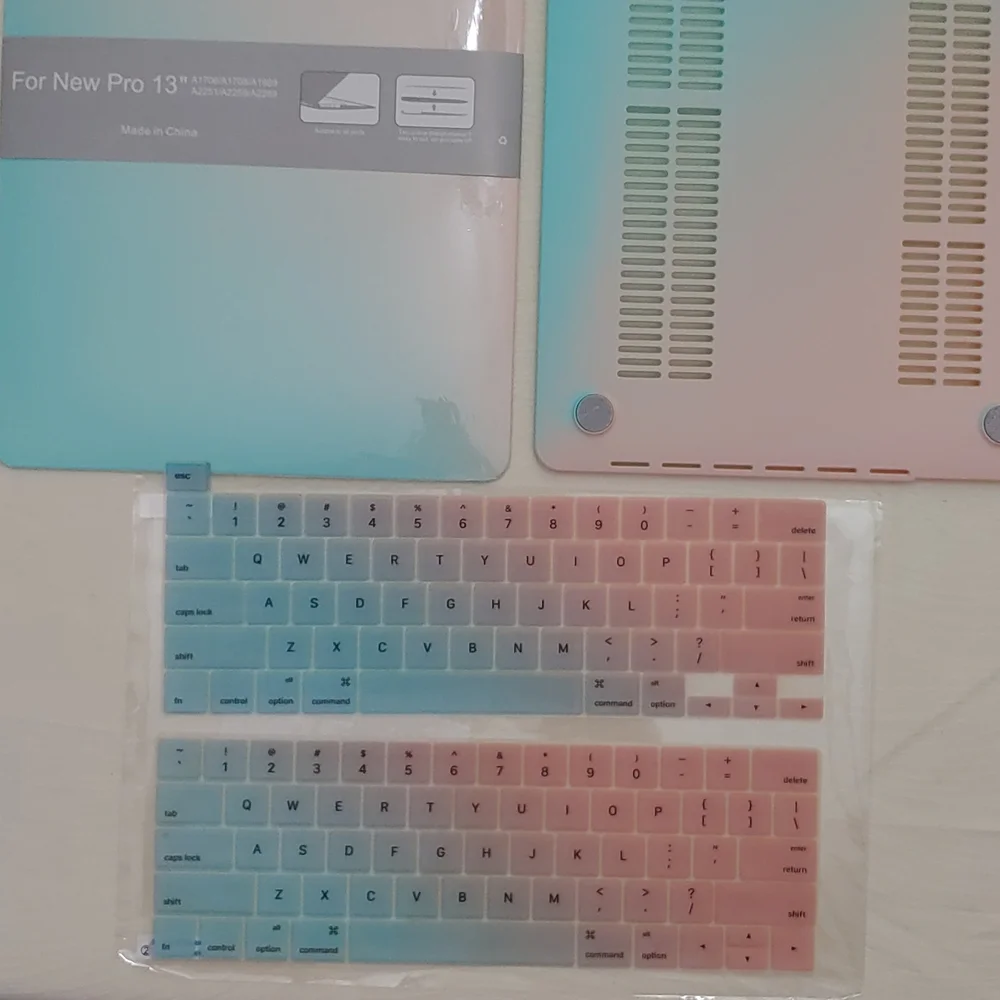 Macbook Case with Glass Screen protector and 2 Touch Bars, New unused